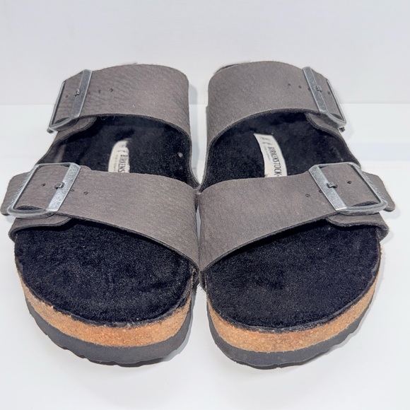 BIRKENSTOCK ARIZONA SHEARLING DESERT DUST BLACK - Picture 5 of 10